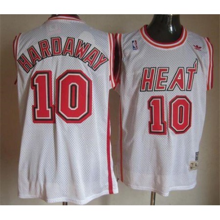 Heat #10 Tim Hardaway White Throwback Stitched NBA Jersey