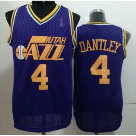 Jazz #4 Adrian Dantley Purple Throwback Stitched NBA Jersey