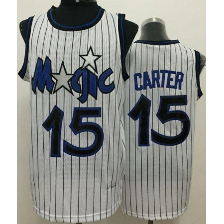 Magic #15 Vince Carter White Throwback Stitched NBA Jersey