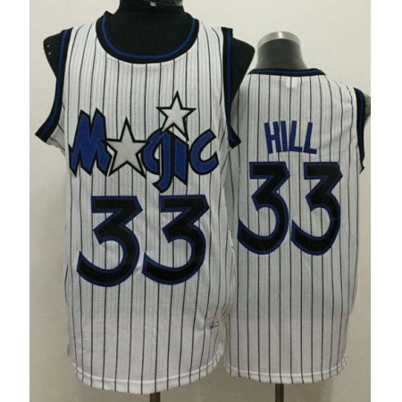 Magic #33 Grant Hill White Throwback Stitched NBA Jersey