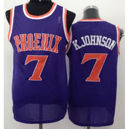 Suns #7 K Johnson Purple New Throwback Stitched NBA Jersey