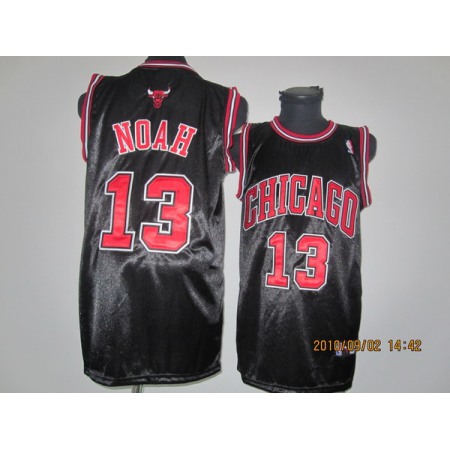 Bulls #13 Joakim Noah Stitched Black NBA Jersey