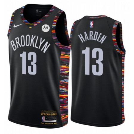 Men's Brooklyn Nets #13 James Harden Black Stitched NBA Jersey