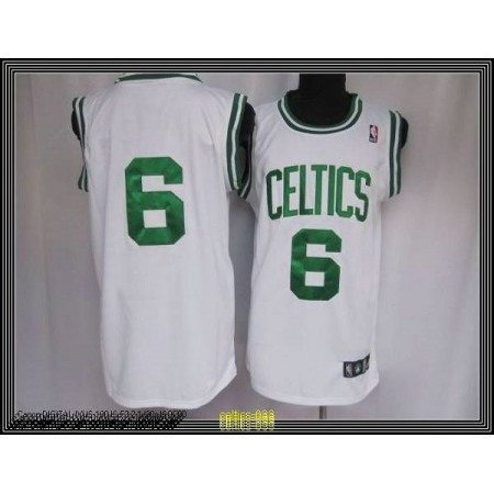 Mitchell&Ness Celtics #6 Bill Russell Stitched White Throwback Jersey