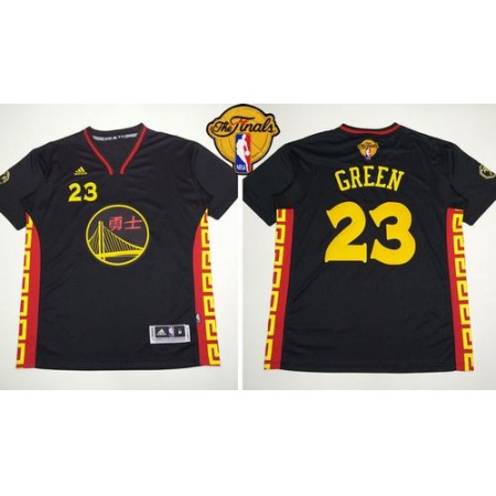 Warriors #23 Draymond Green Black Slate Chinese New Year The Finals Patch Stitched NBA Jersey