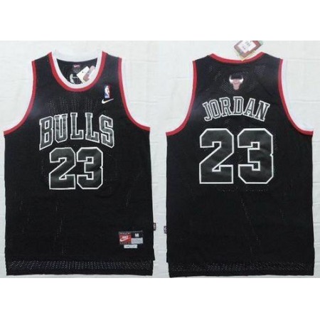 Bulls #23 Michael Jordan Black Shadow Stitched NBA Jersey