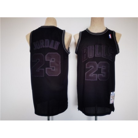 Men's Chicago Bulls #23 Michael Jordan Black Stitched Basketball Jersey