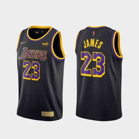 Men's Los Angeles Lakers #23 LeBron James Black Stitched Jersey