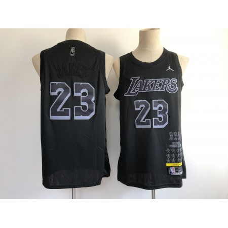 Men's Los Angeles Lakers #23 LeBron James Black Stitched NBA Jersey