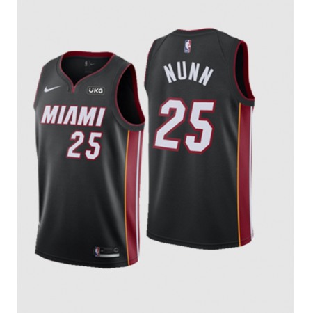 Men's Miami Heat #25 Kendrick Nunn Black Stitched NBA Jersey