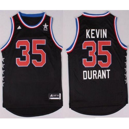 Thunder #35 Kevin Durant Black 2015 All Star Stitched NBA Jersey