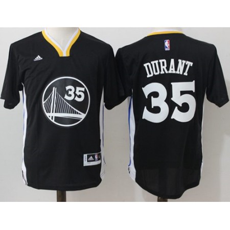Warriors #35 Kevin Durant Black Slate Stitched NBA Jersey