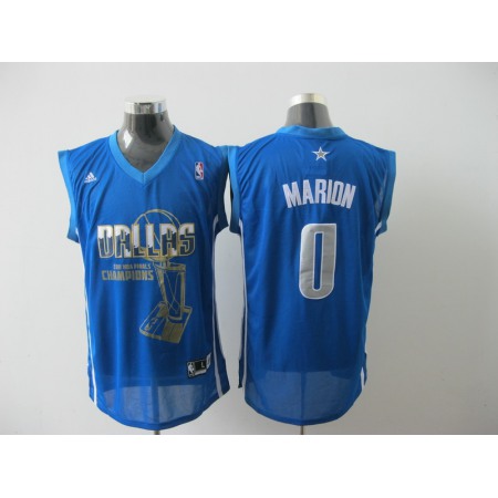 Mavericks 2011 NBA Finals Champions #0 Shawn Marion Revolution 30 Blue Stitched NBA Jersey