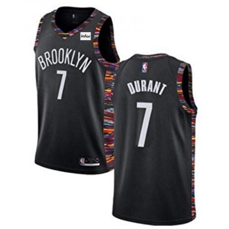 Men's Brooklyn Nets #7 Kevin Durant Black Stitched NBA Jersey