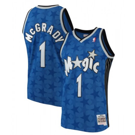 Men's Orlando Magic #1 Tracy McGrady 2000-01 Blue Stitched Jersey