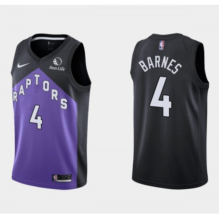 Men's Toronto Raptors #4 Scottie Barnes Black Earned Edition Stitched Basketball Jersey