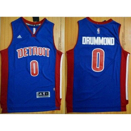 Pistons #0 Andre Drummond Blue Stitched NBA Jersey