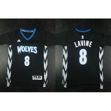 Timberwolves #8 Zach LaVine Black Alternate Stitched NBA Jersey
