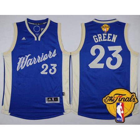 Warriors #23 Draymond Green Blue 2015-2016 Christmas Day The Finals Patch Stitched NBA Jersey