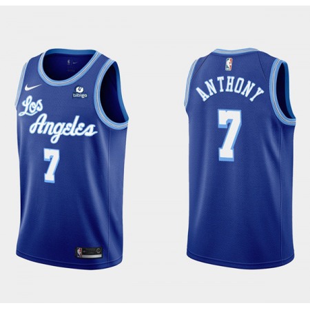 Men's Los Angeles Lakers #7 Carmelo Anthony Blue "bibigo" Stitched NBA Jersey