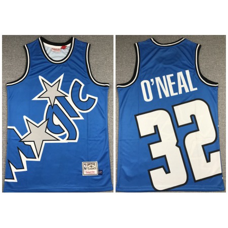 Men's Orlando Magic #32 Shaquille O'Neal Blue Big Face Stitched Jersey