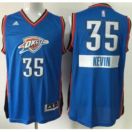 Thunder #35 Kevin Durant Blue 2014-15 Christmas Day Stitched NBA Jersey