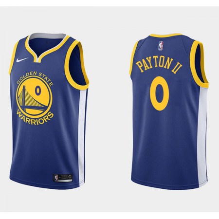 Men's Golden State Warriors #0 Gary Payton II Blue Stitched Basketball Jersey