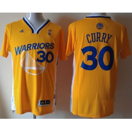 Warriors #30 Stephen Curry Gold Alternate Stitched NBA Jersey