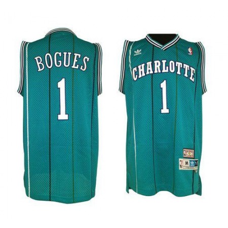 Hornets #1 Muggsy Bogues Green Charlotte Hornets Stitched NBA Jersey