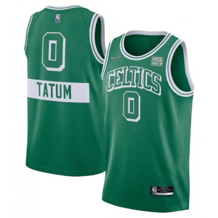 Men's Boston Celtics #0 Jayson Tatum 75th Anniversary 2021 Green Stitched Basketball Jersey