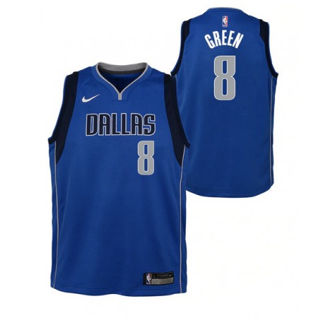 Men's Dallas Mavericks #8 Josh Green Blue Stitched Basketball Jersey