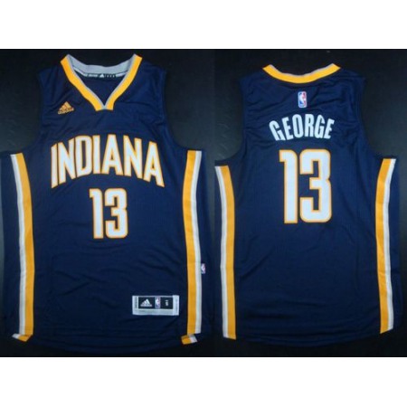 Revolution 30 Pacers #13 Paul George Navy Blue Stitched NBA Jersey