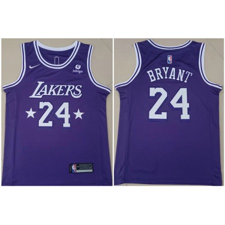 Men's Los Angeles Lakers #24 Kobe Bryant Purple Stitched NBA Jersey