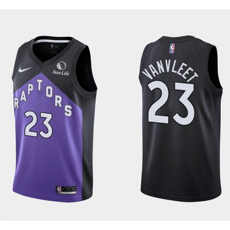 Men's Toronto Raptors #23 Fred Vanvleet Purple And Black Stitched NBA Jersey