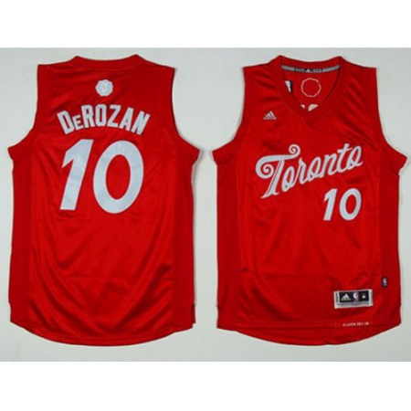 Raptors #10 DeMar DeRozan Red 2016-2017 Christmas Day Stitched NBA Jersey