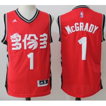 Raptors #1 Tracy Mcgrady Red Slate Chinese New Year Stitched NBA Jersey