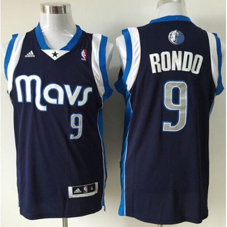 Revolution 30 Mavericks #9 Rajon Rondo Navy Blue Stitched NBA Jersey