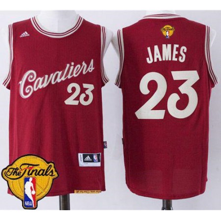 Cavaliers #23 LeBron James Red 2015-2016 Christmas Day The Finals Patch Stitched NBA Jersey