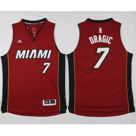 Heat #7 Goran Dragic Red Stitched NBA Jersey