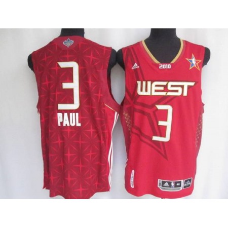 Hornets #3 Chris Paul Stitched Red 2010 All Star NBA Jersey