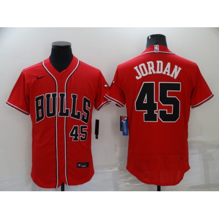 Men's Chicago Bulls #45 Michael Jordan Red Flex Base Stitched Jersey