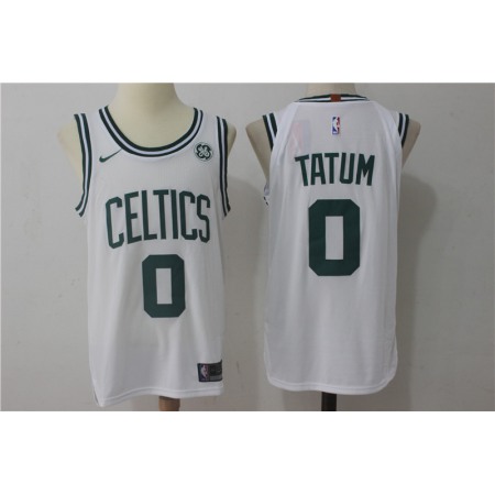 Men's Nike Boston Celtics #0 Jayson Tatum White Stitched NBA Jersey