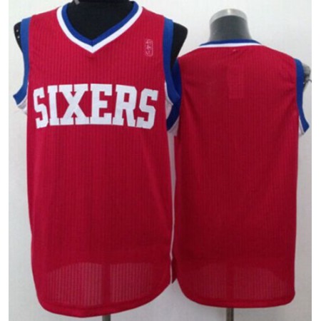 Revolution 30 76ers Blank Red Stitched NBA Jersey