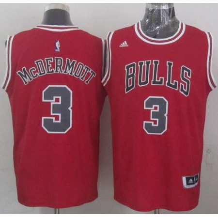 Revolution 30 Bulls #3 Doug McDermott Red Stitched NBA Jersey