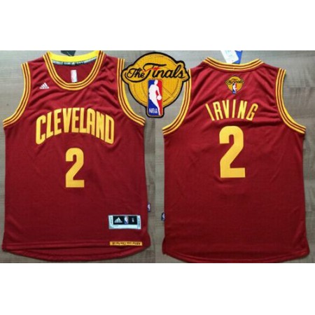 Revolution 30 Cavaliers #2 Kyrie Irving Red The Finals Patch Stitched NBA Jersey