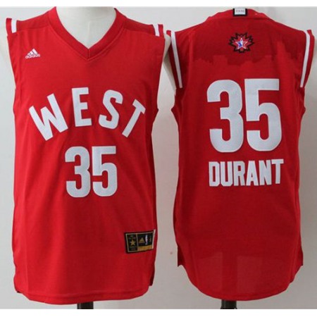 Thunder #35 Kevin Durant Red 2016 All Star Stitched NBA Jersey