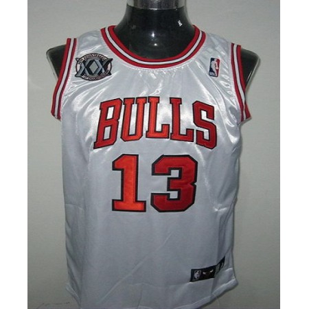 Bulls #13 Joakim Noah White With 20TH Stitched NBA Jersey