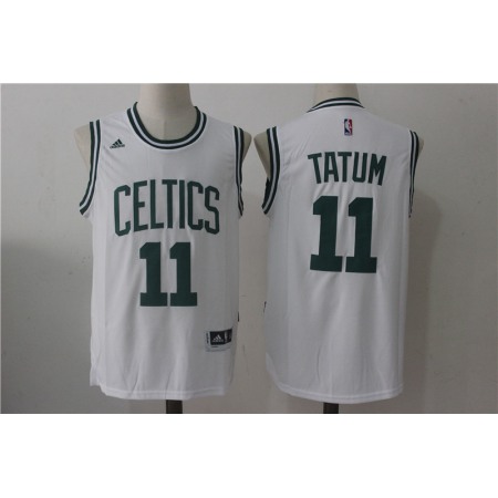 Men's Boston Celtics #11 Jayson Tatum White Stitched NBA Jersey