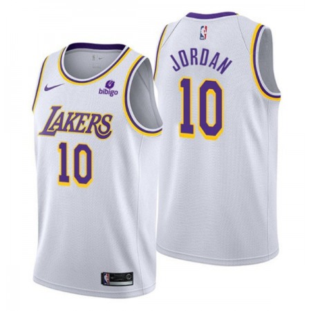 Men's Los Angeles Lakers #10 Deandre Jordan White Stitched Jersey