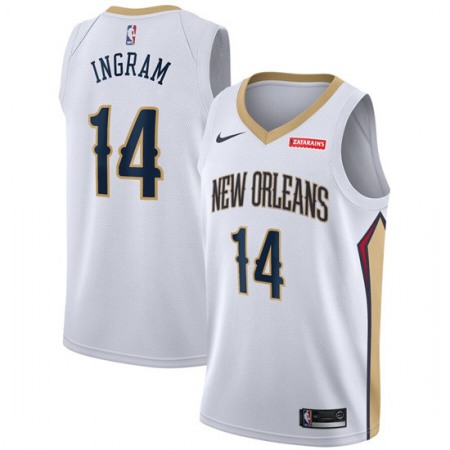 Men's New Orleans Pelicans #14 Brandon Ingram White Stitched NBA Jersey